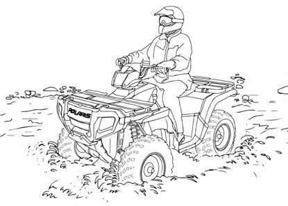 A person riding a atv Description automatically generated