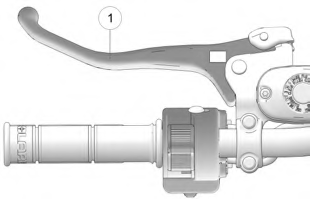 A white handlebar with a lever Description automatically generated with medium confidence