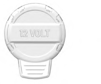 A white plastic object with text Description automatically generated