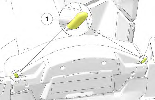 A yellow object with a white circle and a black text Description automatically generated with medium confidence